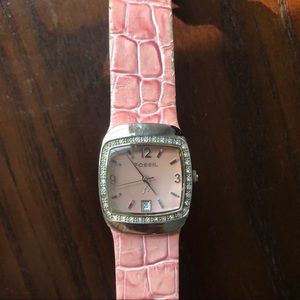 Pink Fossil watch